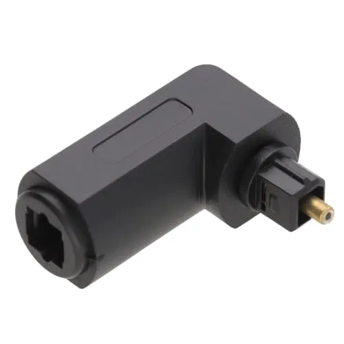 kenable Toslink Adapter Buchse auf Winkel-Stecker 360° drehbar