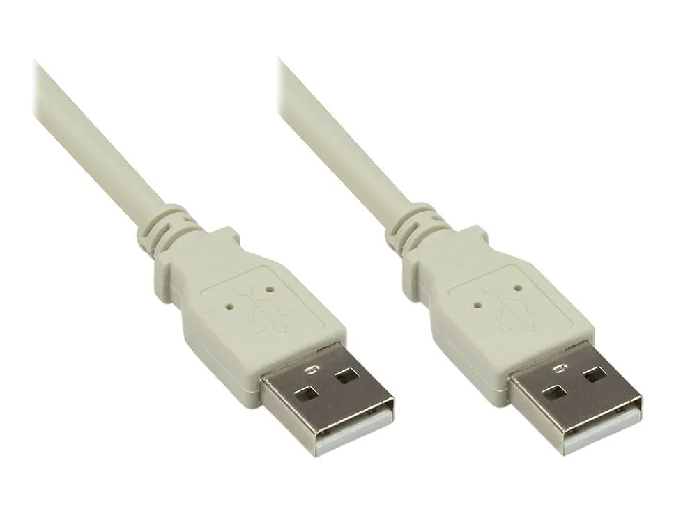 Good Connections USB 2.0 Stecker A an A Kabel 1 m grau 480 Mbit/s