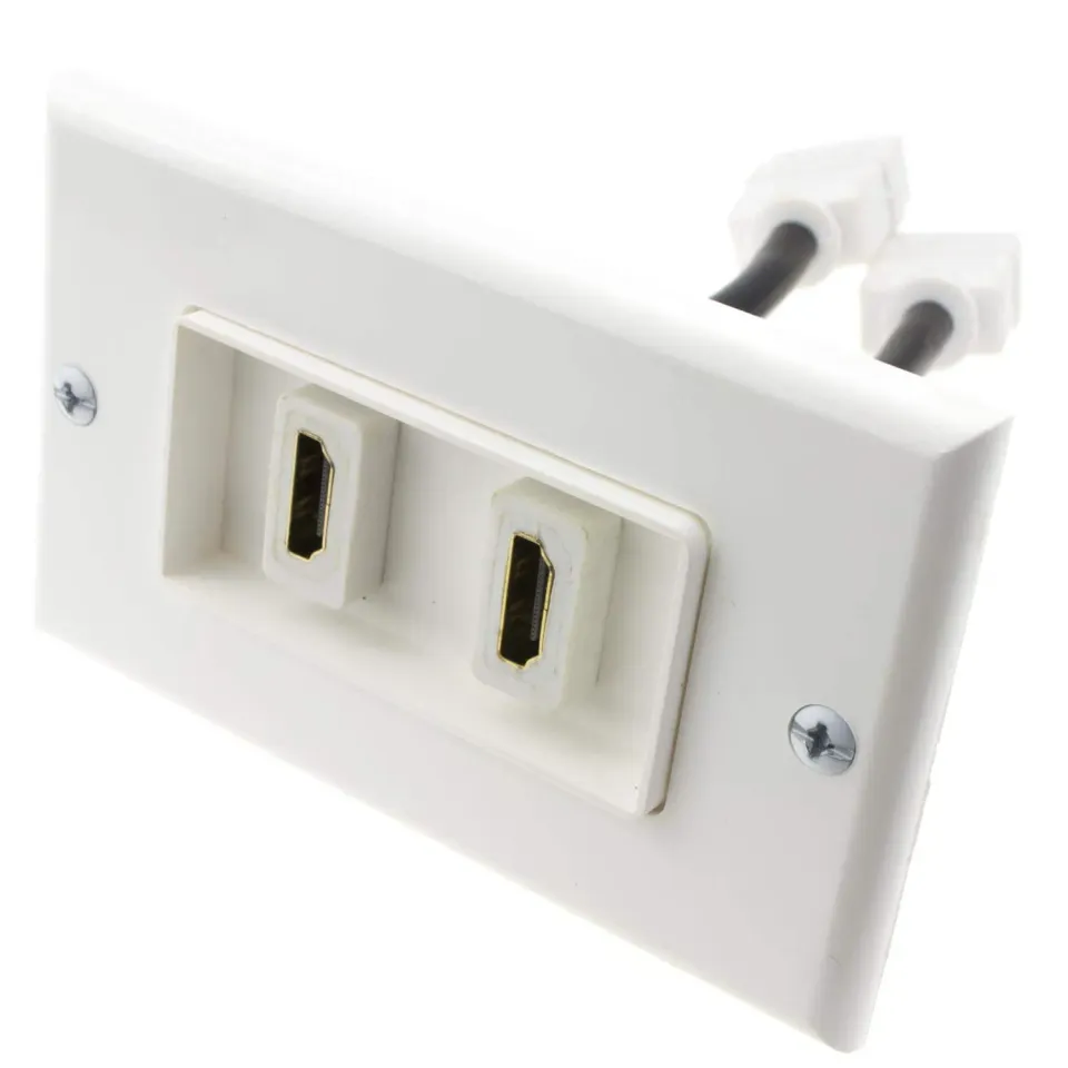Kenable HDMI Wandplatte Euro Unterputz 2-Port Doppel