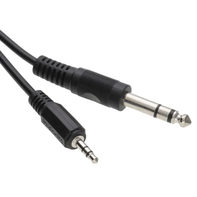 Kenable 3,5mm auf 6,35mm TRS Audiokabel 1,8m schwarz