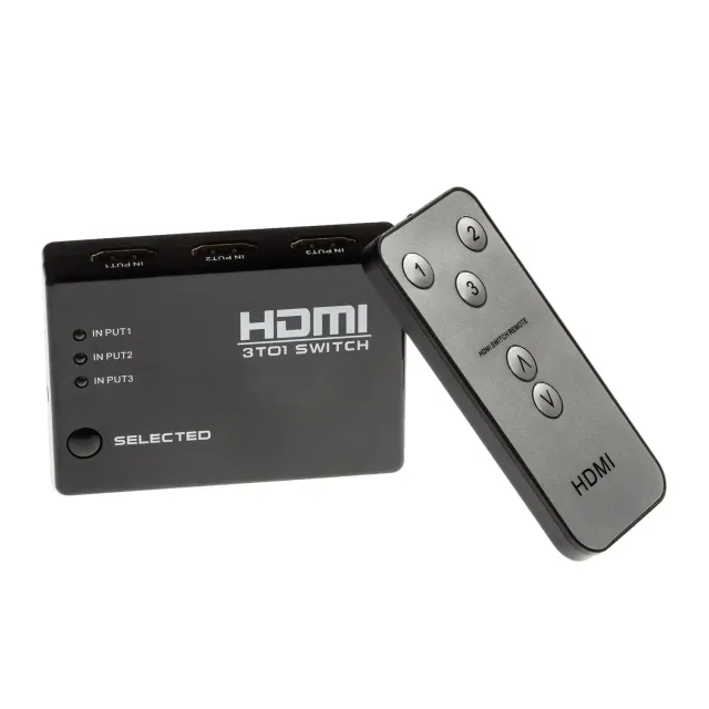 Poppstar Full HD 3-Port HDMI Switch 1080p