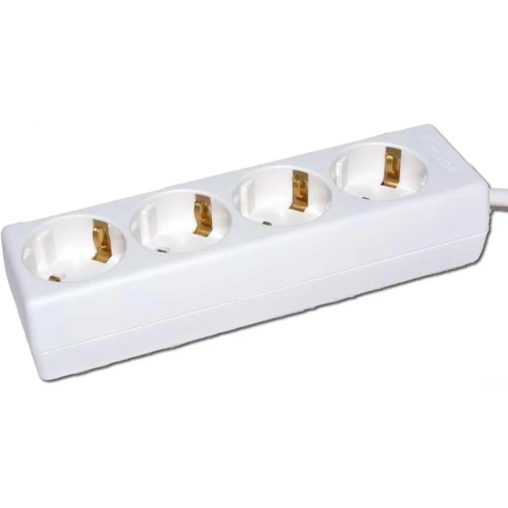 Kenable 4-fach Schuko Steckdosenleiste 3 m weiß 16A