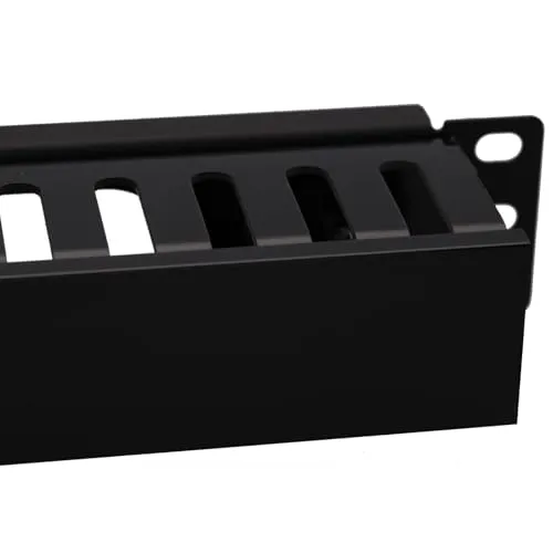Kenable 19 Zoll Kabelmanagement Panel 1U Stahl schwarz