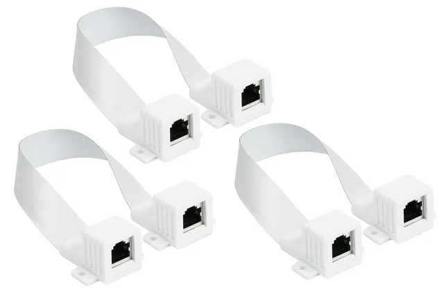 Good Connections RJ45 Fensterdurchführung 3er-Set 25cm weiß