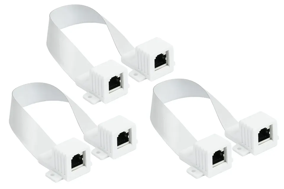 Good Connections RJ45 Fensterdurchführung 3er-Set 25cm weiß