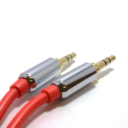Kenable Audiokabel 3,5mm Klinke 1m rot stereo