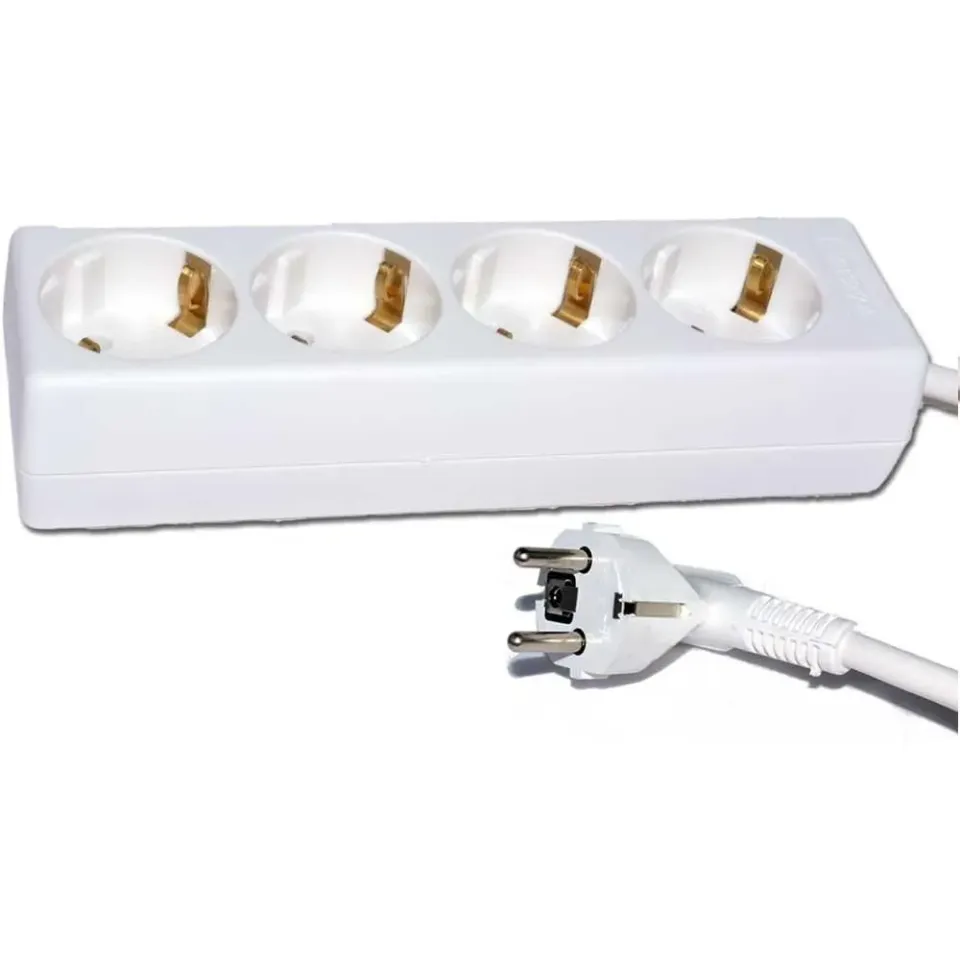 Kenable 4-fach Schuko Steckdosenleiste 3 m weiß 16A