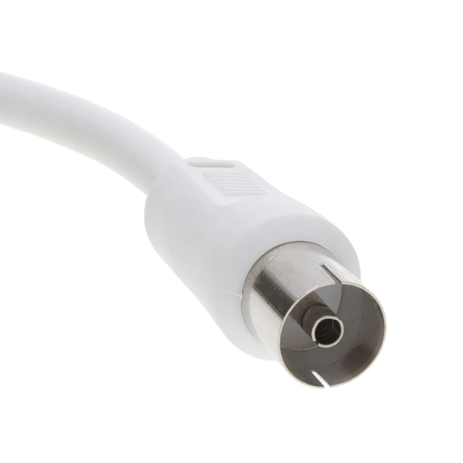 Kenable TV Antennenverlängerung 1 m weiß 75 Ohm Koax