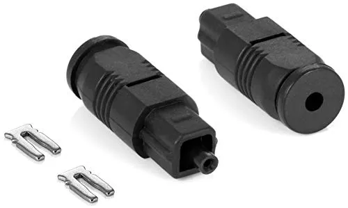 Poppstar Toslink Ersatzstecker optisches Audiokabel 2er
