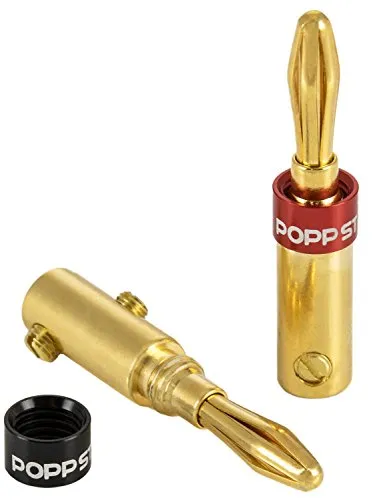 Poppstar High End Bananenstecker 4mm² vergoldet 4 Stück