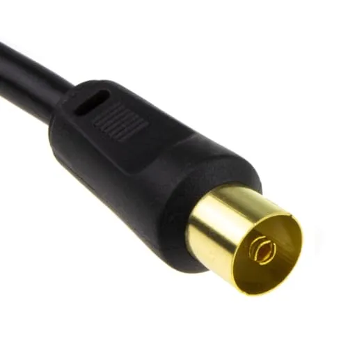 Kenable RF Koax Antennenkabel 0,5m schwarz Stecker Buchse
