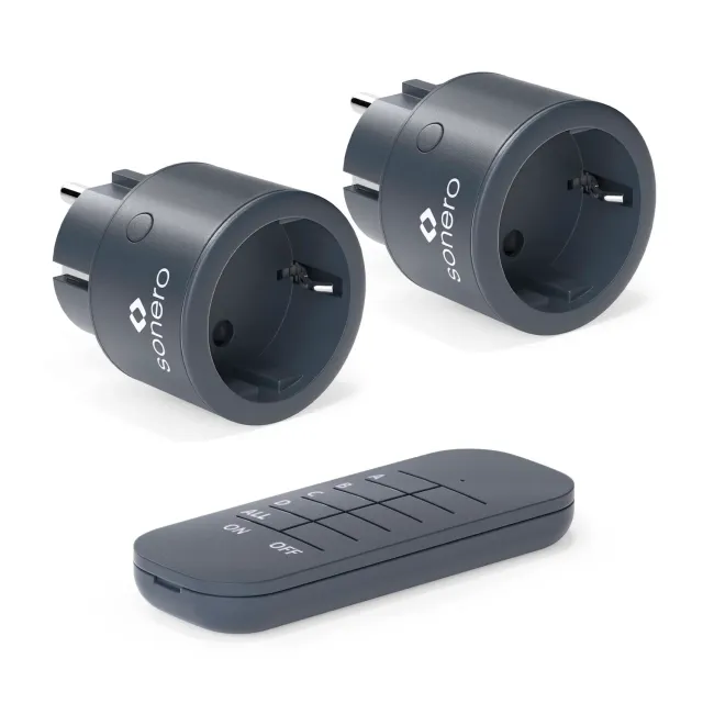 Sonero S-RCS112 Funksteckdosen 2er-Set anthrazit 2300W