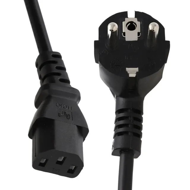 Kenable Kaltgerätekabel abgewinkelt 2m schwarz 1,0mm²