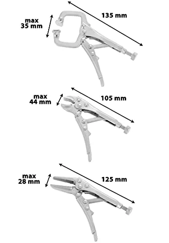 Poppstar Mini Magnet-Schweißwinkel Set 6-teilig magnetisch