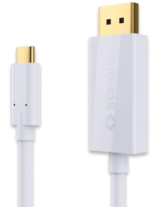 Sonero X-UCC021-010 USB-C DisplayPort Kabel 1 m weiß 4K