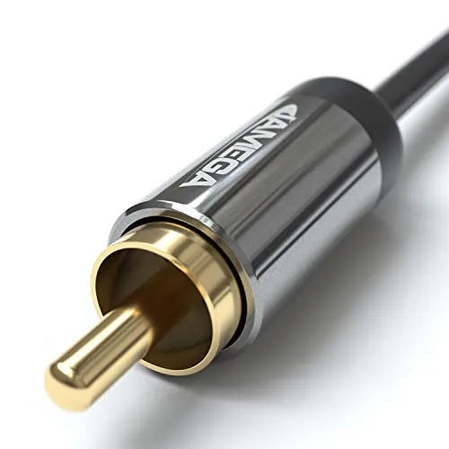 JAMEGA Subwoofer Kabel 1m Cinch RCA vergoldet