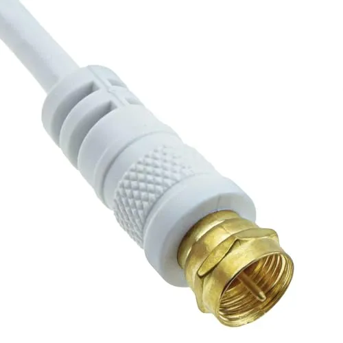 Kenable F auf RF Koaxialkabel 10m weiß 75 Ohm