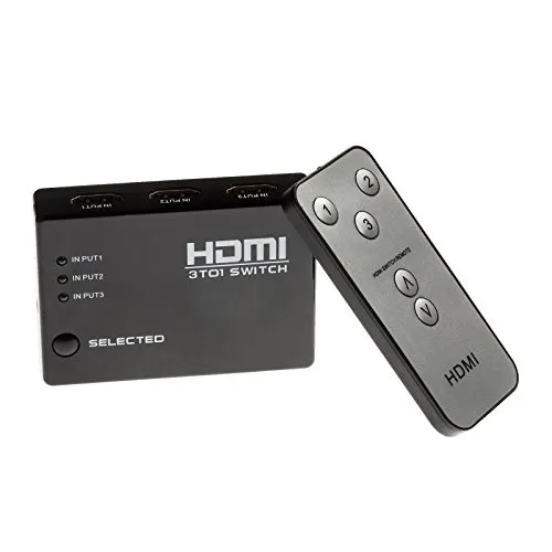 Poppstar Full HD 3-Port HDMI Switch 1080p