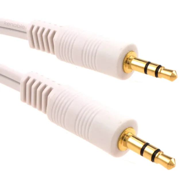 Kenable 003844 Audiokabel 3,5mm 1,2m weiß Stereo