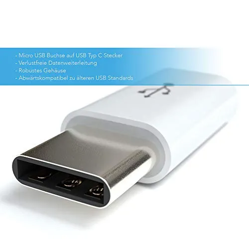 JAMEGA Micro-USB auf USB-C Adapter Ladeadapter