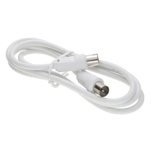 Kenable TV Antennenverlängerung 1 m weiß 75 Ohm Koax