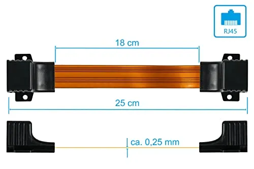 Good Connections RJ45 Fensterdurchführung 2er-Set 25cm