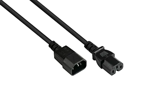 Good Connections C14-C15 Kaltgeräte-Warmgeräte-Kabel 5 m schwarz
