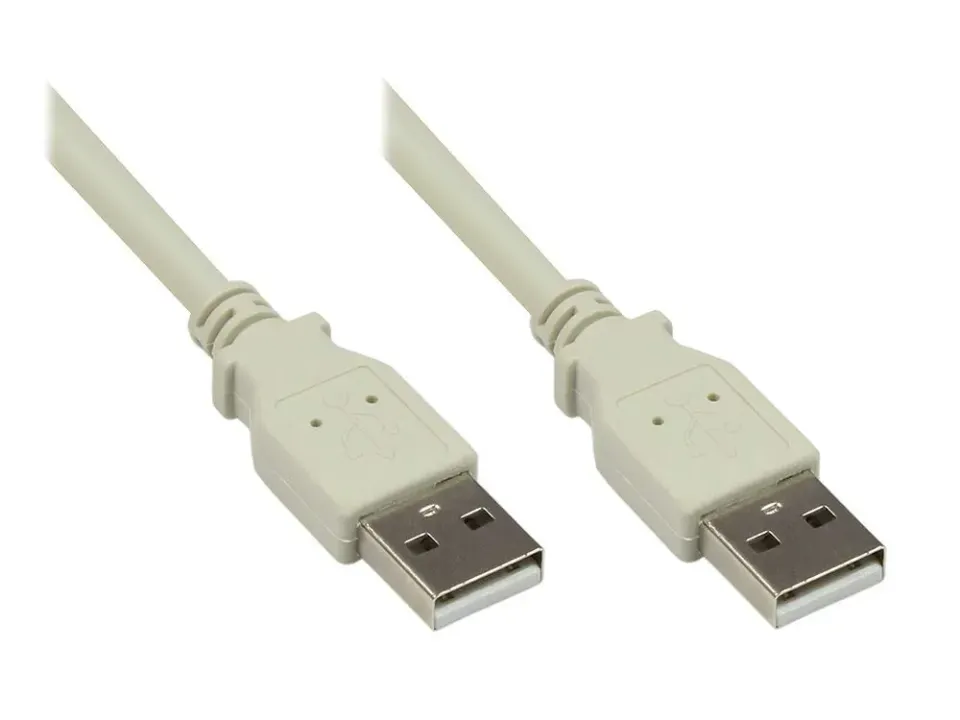 Good Connections USB 2.0 Stecker A an A Kabel 1 m grau 480 Mbit/s