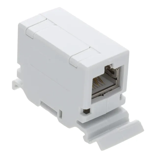 Kenable Cat6A Durchgangskoppler DIN-Schiene geschirmt 10GbE