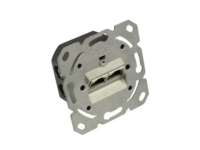Good Connections Netzwerkdose Cat.6A 2xRJ45 grau geschirmt