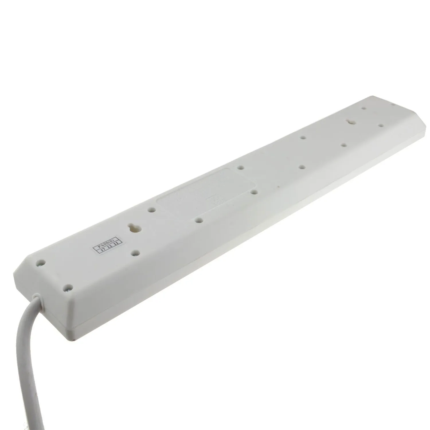 Kenable 6-fach Steckdosenleiste UK-Stecker weiß 10 m Schalter
