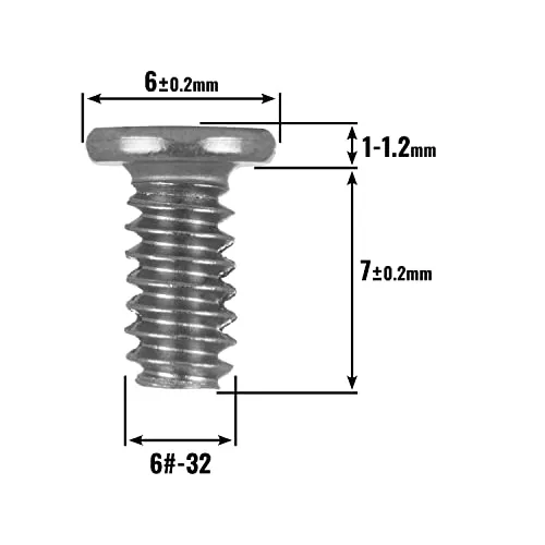 Poppstar Festplattenschrauben 3,5 Zoll 6-32x7mm 50er silber