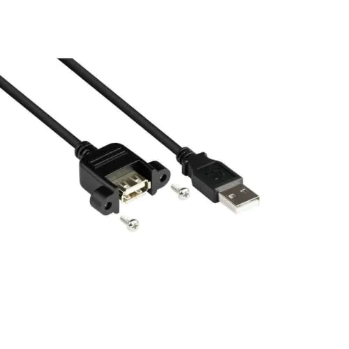Good Connections USB 2.0 Verlängerung 1m Einbau schwarz