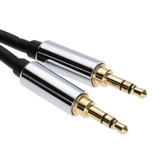 Kenable Pro AUX Kabel 3,5mm Stecker-Stecker 2m schwarz Kupfer