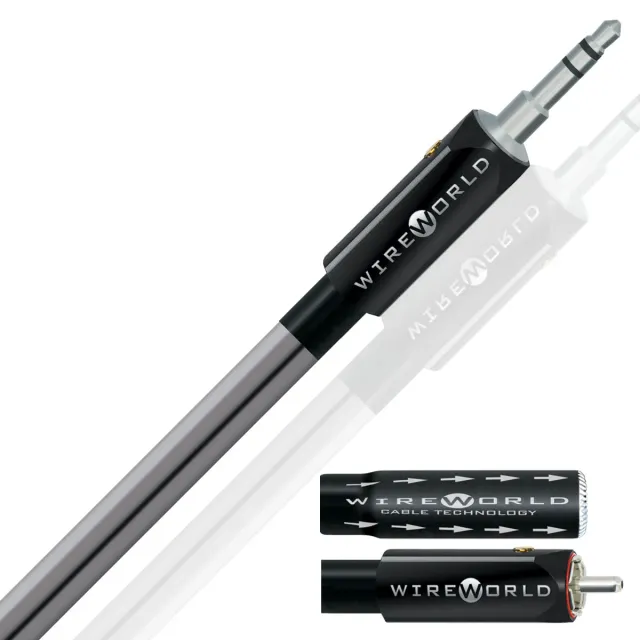 WireWorld Nano-Platinum Eclipse Miniklinkenkabel 1,0 m massiv Silber