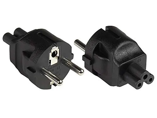 Good Connections PA-0005S Stromadapter E+F auf C5 schwarz