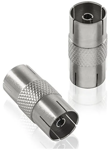 Poppstar SAT-Adapter IEC Buchse-Buchse Koaxkupplung 8x