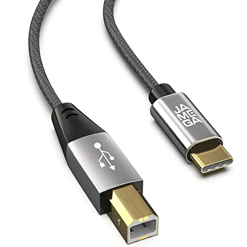 Jamega USB-C auf USB-B Druckerkabel 3m Nylon