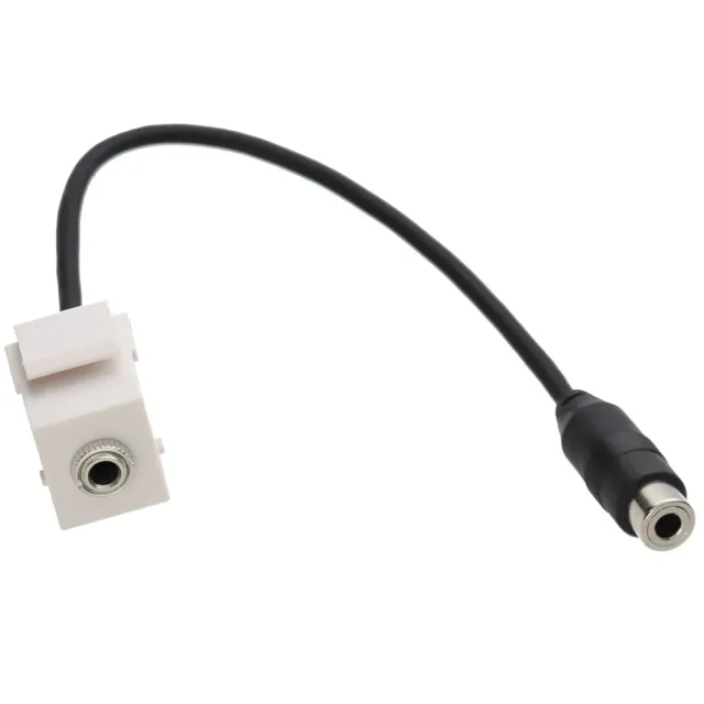 Aura 3,5-mm-Stereo-Klinke Keystone-Einsatz Weiß