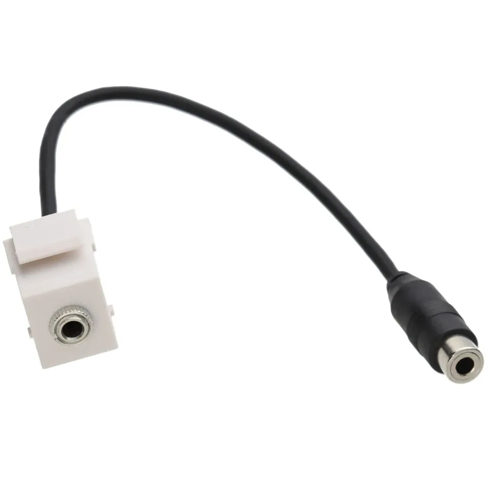 Aura 3,5-mm-Stereo-Klinke Keystone-Einsatz Weiß