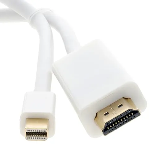 Kenable Mini DisplayPort HDMI Kabel 1m weiß 1080p