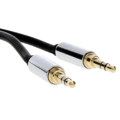 Kenable Pro AUX Kabel 3,5mm Stecker-Stecker 2m schwarz Kupfer