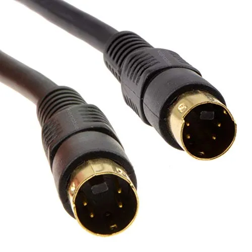 kenable S-Video Kabel Mini DIN 4 Pin 1,5m schwarz