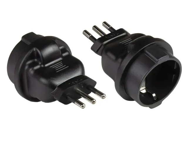 Good Connections PA-6502S Italien-Adapter Typ L auf F schwarz