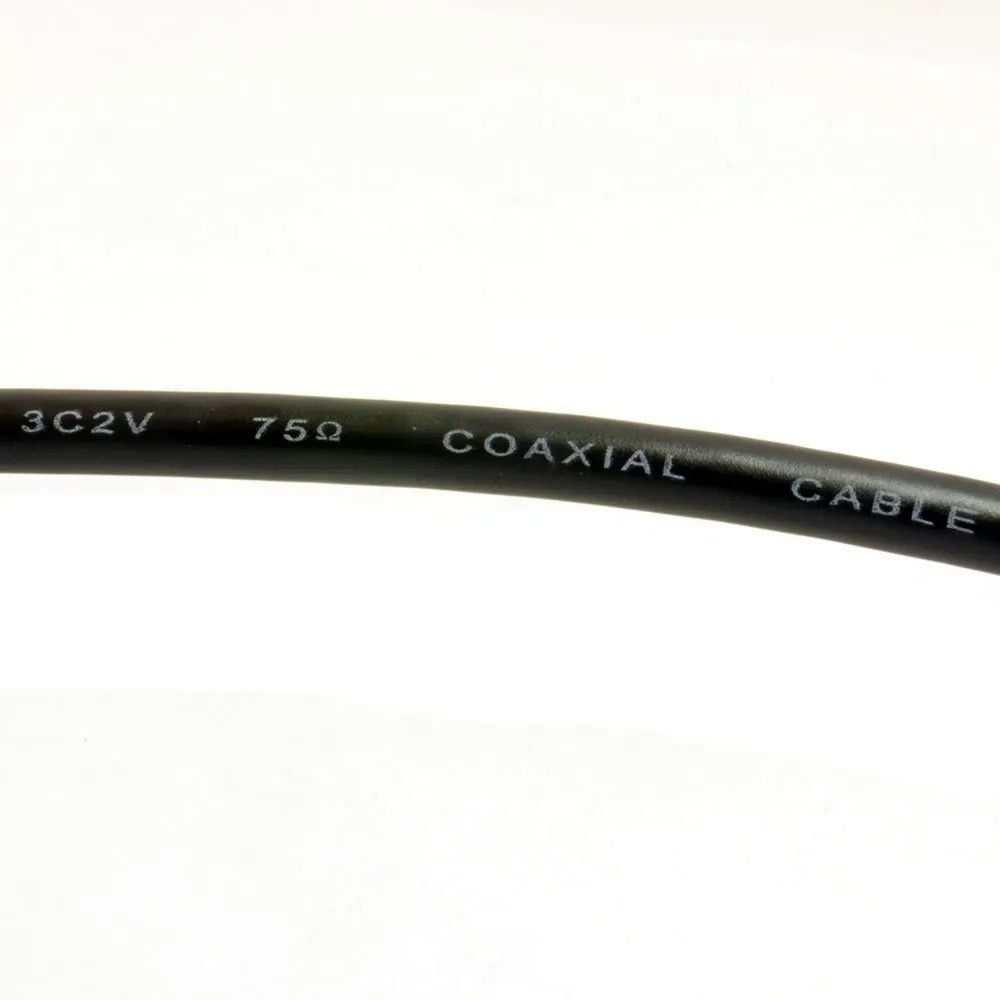 Kenable Cinch Koaxial Audiokabel RG59 1m Schwarz 75 Ohm