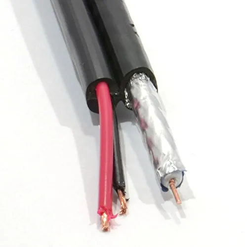 Kenable RG59+2 CCTV Kabel 100m schwarz Koax+Strom