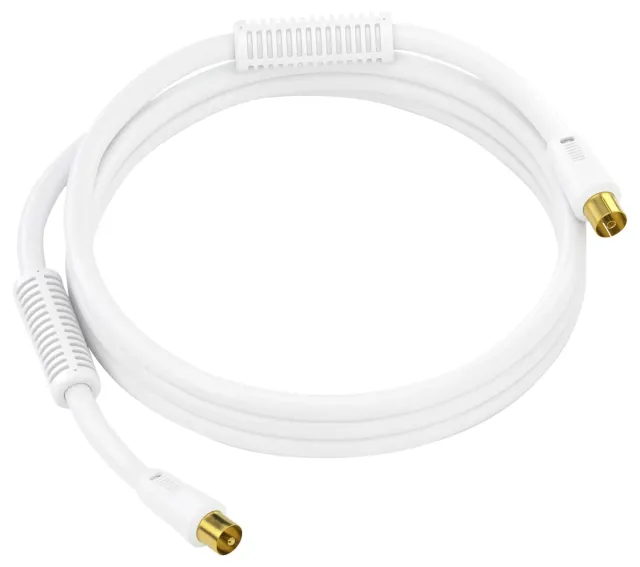 Sonero Antennenkabel SAT Koax 20m weiß 4-fach geschirmt