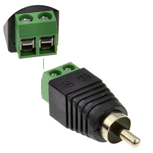 Kenable RCA Cinch Stecker mit Schraubklemme lötfrei