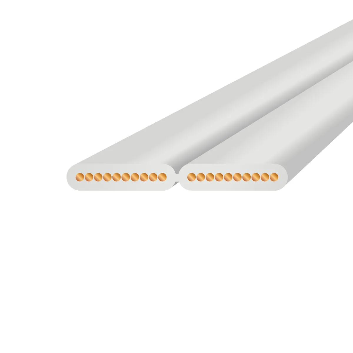 WireWorld Horizon Flach Lautsprecherkabel 1m weiß OFC