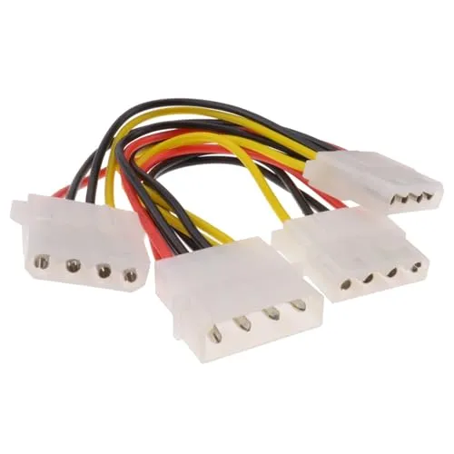 Kenable Molex Stromkabel Y-Adapter 15cm 2-fach